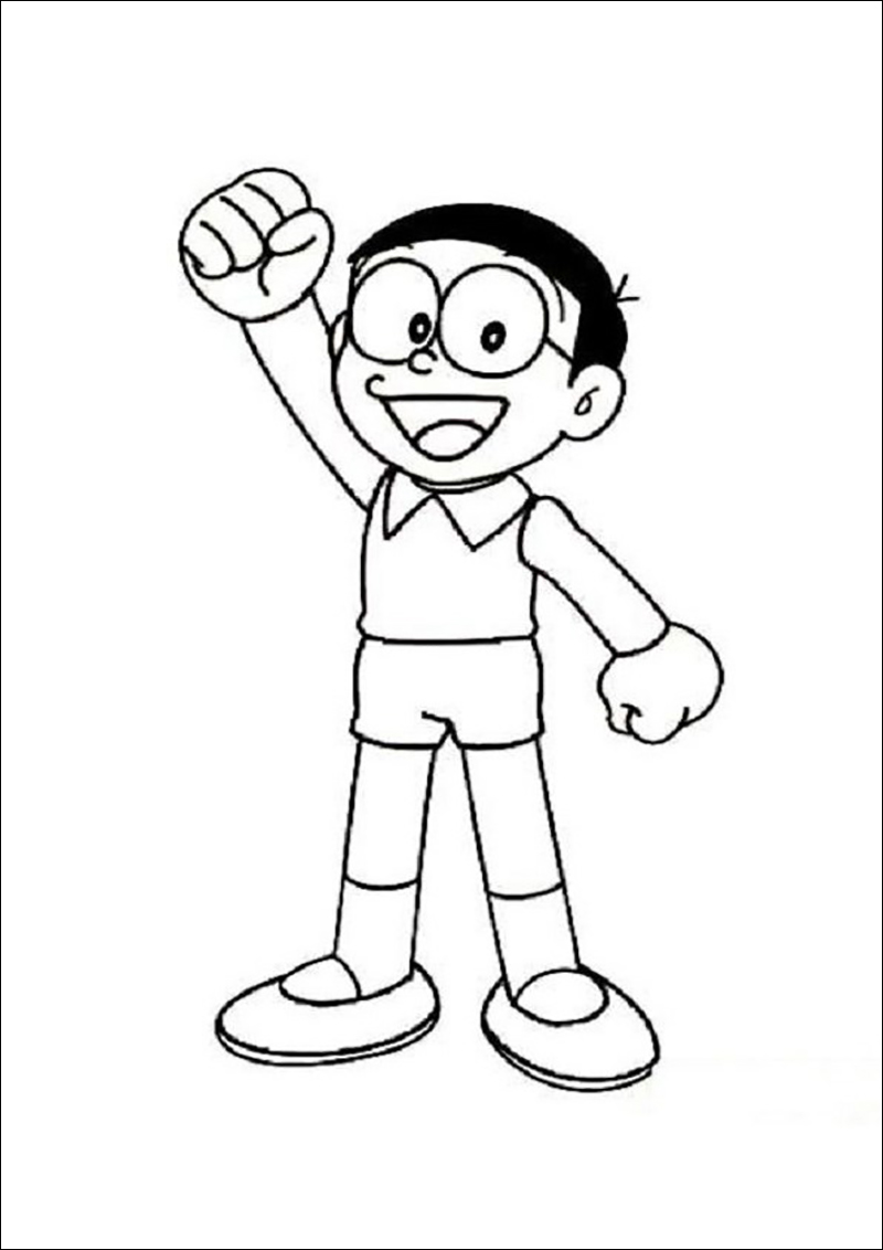 Lưu ngay trọn bộ 20+ tranh tô màu Nobita siêu dễ thương