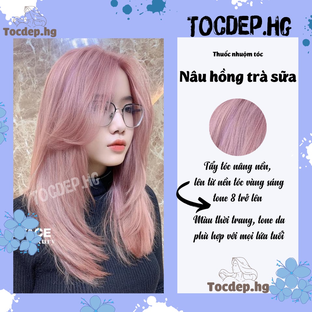 Thuốc nhuộm tóc Nâu ánh hồng không cần dùng Thuốc tẩy | Shopee Việt Nam